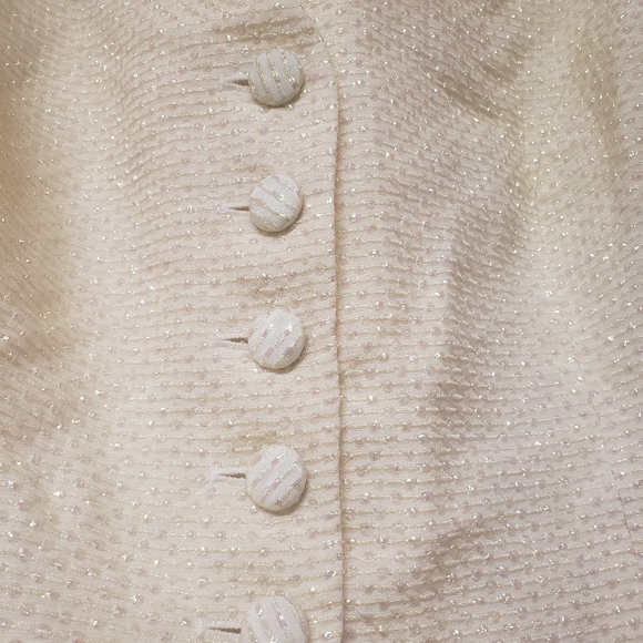 Vintage 80/90s Christian Dior cream iridescent vest - Picture 4 of 11
